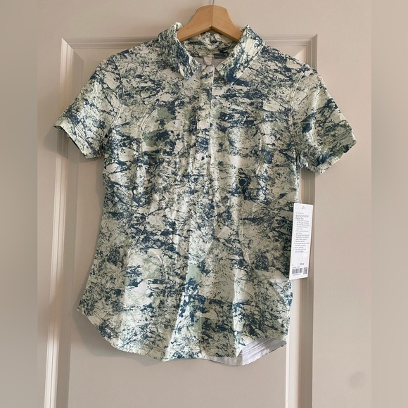 lululemon athletica Tops - Lululemon Quick-Dry Short Sleeve Polo Shirt Size 4 CGGM